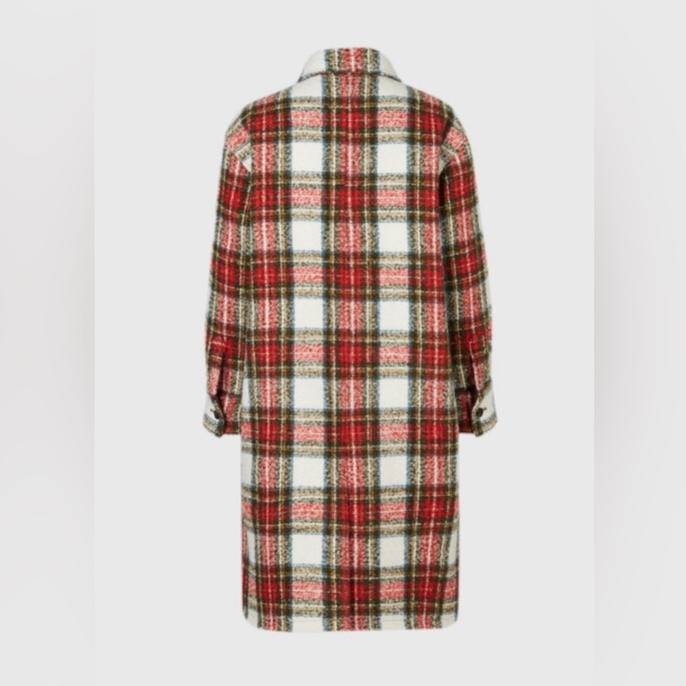 NWT AllSaints Nia Wool Blend Check Coat size 10 - Picture 5 of 11